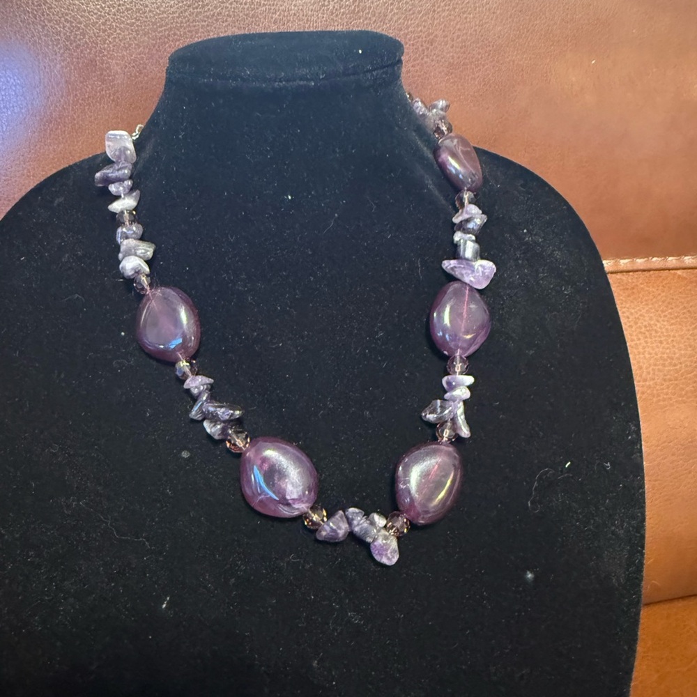 Purple Beaded Necklace